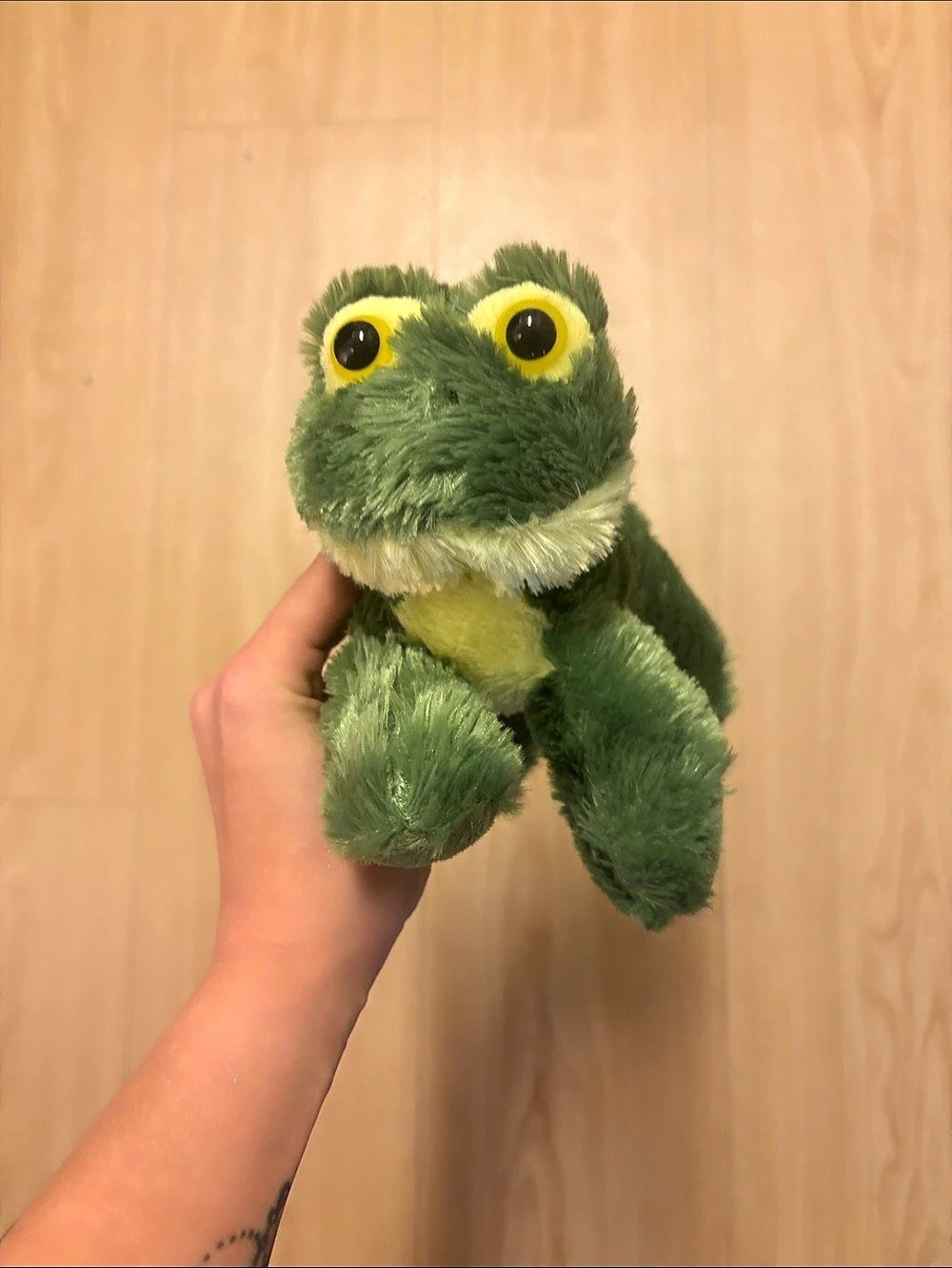 Aurora Green & Yellow Frog Plush